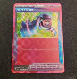 Hero's Cape 152/162 Temporal Forces Ace Spec Trainer Holo Rare Card NM Condition - Image 1