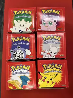 Pokemon 23k Gold Plated Card 1999 Burger King Complete Set RED With Bag & Flyer - Image 3