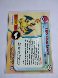 Pokemon Charizard #06 Topps Card 1 Blue Logo LP - Image 2