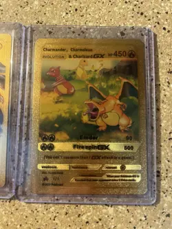 Pokemon TCG Textured Gold Foil Fan Art Charizard Blastoise (lot Of 3 Cards)￼ - Image 4