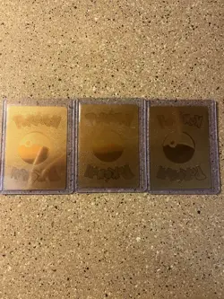 Pokemon TCG Textured Gold Foil Fan Art Charizard Blastoise (lot Of 3 Cards)￼ - Image 5