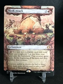 MTG Meek Attack Showcase Regular Lorwyn Eclipsed Magic the Gathering - Image 1