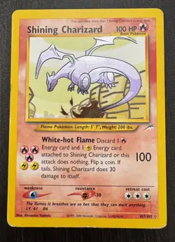 Shining Charizard - 107/105 - Pokemon Neo Destiny Unlimited Holo Rare WOTC MP - Image 1