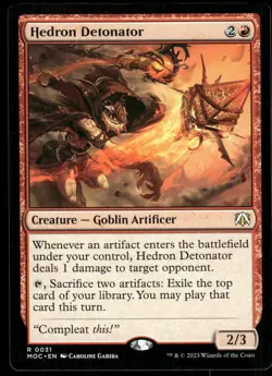 1x Hedron Detonator - Commander: March of the Machine - NM - MTG - Image 1