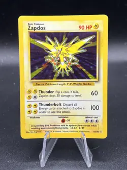 Zapdos 16/102 Base Set Unlimited Holo Rare - LP/MP Pokemon BE3 - Image 1