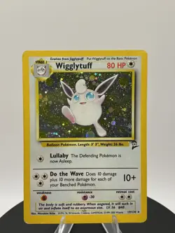 1999 Pokemon Wigglytuff 19/130 Base Set 2 Holo Rare WOTC Vintage MP - Image 1