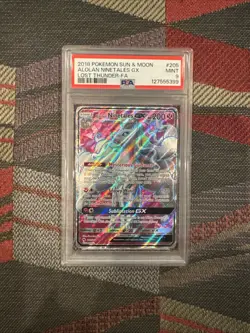 Alolan Ninetales GX 205/214 PSA 9 GEM MINT- Lost Thunder - Full Art Pokemon - Image 1