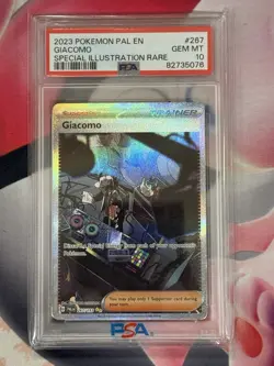 2023 POKEMON PALDEA EVOLVED SPECIAL ILLUSTRATION RARE GIACOMO 267/193 PSA 10 - Image 3