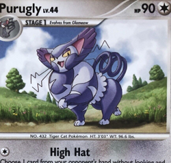 Purugly 36/130 Pokemon Card- Diamond And Pearl Rare Non-Holo - Image 3