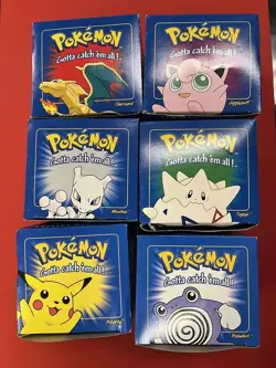 Pokemon 23k Gold Plated Card 1999 Burger King Complete Set BLUE With Bag - Image 4