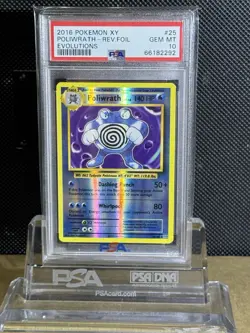 2016 Pokemon XY Evolutions Reverse Foil Poliwrath 25/108 PSA 10 GEM MT - Image 1