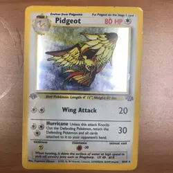 Pokemon Pidgeot 8/64 Jungle 1st Edition Holo HP - Image 1