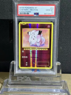 2016 Pokemon XY Evolutions Reverse Foil Clefairy 63 /108 PSA 10 GEM MT - Image 1