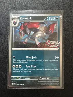 Zoroark #062/086 SV: White Flare - Pokemon TCG - STAMPED PROMO - COSMOS HOLO - Image 1