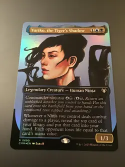 MTG Commander Masters #0690 Yuriko, the Tiger's Shadow Borderless Foil - Image 1