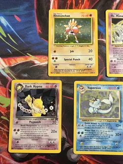 POKEMON 7 VINTAGE HOLOS CARDS LOT ( FOSSIL , BASE SET , JUNGLE , NEO GENESIS) - Image 2