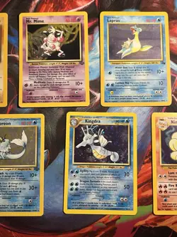 POKEMON 7 VINTAGE HOLOS CARDS LOT ( FOSSIL , BASE SET , JUNGLE , NEO GENESIS) - Image 3