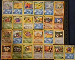POKEMON TCG VINTAGE LOT OF 25 MIXED SETS BASE, FOSSIL, JUNGLE + - Image 1