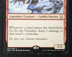 MTG Zo-Zu the Punisher- DAMAGED -Duel Decks: Mind vs. Might Magic Card # 41 - Image 4