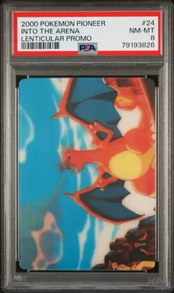 2000 Pokemon Pioneer Charizard Into The Arena Lenticular #24 - PSA 8 - Image 1