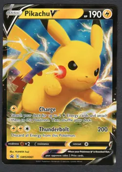 Pokemon Pikachu V SWSH: Sword & Shield Promo Cards #SWSH061 NM - Image 1