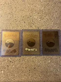 Pokemon TCG Textured Gold Foil, Fan Art Charizard, And Pikachu (lot Of 3 Cards) - Image 5