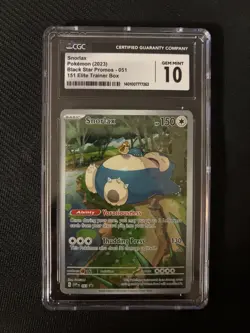 Snorlax 051 Sv: Scarlet & Violet Promo Cards Holo CGC GEM MINT 10!!! - Image 1