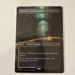 Shadowy Backstreet (Borderless) MTG Murders at Karlov Manor Foil NM - Image 1