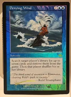 Mtg 🔥 Denying Wind 🔥 MT/NM Prophecy 🌟 RARE FOIL 🌟 Magic The Gathering - Image 1