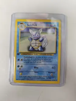 Pokemon 1st Edition German Base Set Schillok (Wartortle) 42/102 - Hp-dm - Image 1