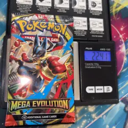 Heavy 22.41g Pokemon Sealed Mega evolution Booster Pack - Image 1