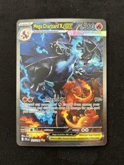 Pokemon TCG Mega Charizard x EX SIR 125/94 Full Art Phantasmal Flames NM - Image 1