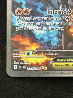 Pokemon TCG Mega Charizard x EX SIR 125/94 Full Art Phantasmal Flames NM - Image 4