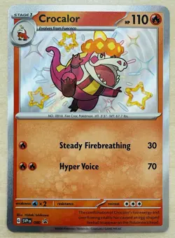 Crocalor SVP080 - Paldean Fates Black Star Promos Baby Shiny Holo Pokemon TCG NM - Image 1