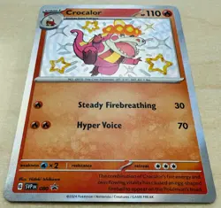 Crocalor SVP080 - Paldean Fates Black Star Promos Baby Shiny Holo Pokemon TCG NM - Image 2