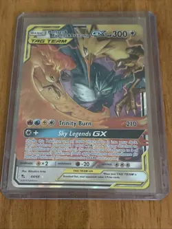 2019 Pokemon Hidden Fates Tag Team Moltres Articuno Zapdos GX 44/68 Near Mint - Image 1