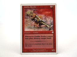 Goblin Settler MTG Magic the Gathering Starter 1999 MP Uncommon Card - Image 1