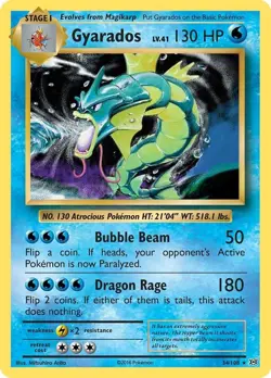 Gyarados - 34/108 - Pokemon Evolutions XY Holo Rare Card NM - Image 1