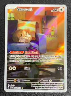 Skwovet 222/198 Scarlet & Violet Base Set Illustration Rare Pokemon TCG Card NM - Image 1