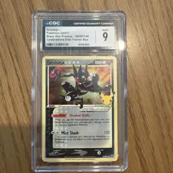 Greninja Pokemon 2021 Black Star Promos SWSH144 Cosmos Holo Celebrations cgc 9 - Image 1