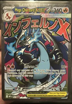 Pokemon TCG Mega Charizard x EX 023 Me: Mega Evolution Promo Holo NM - Image 1