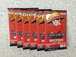 One Piece TCG - Carrying On His Will - OP13 English Booster Pack Lot of 6 - Image 1