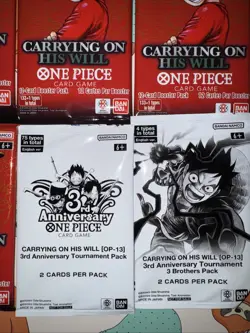 One Piece TCG - Carrying On His Will - OP13 English Booster Pack Lot Of 6 - Image 2