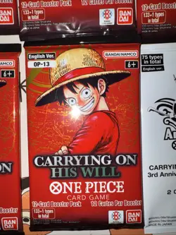 One Piece TCG - Carrying On His Will - OP13 English Booster Pack Lot Of 6 - Image 3