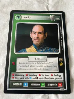 Star Trek CCG 1E TMP NANCLUS Rare Card NEVER PLAYED - Image 1