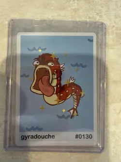 🔥SHINING Gyradouche Pookiemoot #0130 (Holo Gold) Parody Card Fan Art Derpy🔥 - Image 1