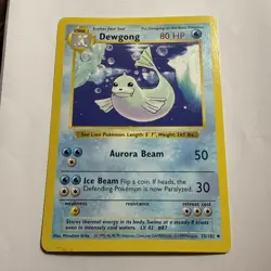 Dewgong 25/102 Base Set (Shadowless) Regular Pokemon TCG Card - Image 1