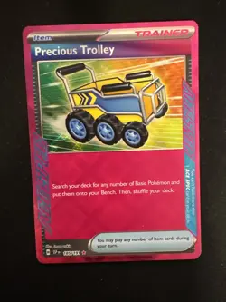 Pokemon TCG Precious Trolley Trainer Card Surging Sparks Ace Spec 185/191 - Image 2