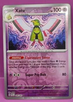 Xatu 026/091 Paldean Fates Reverse Holo Pokemon Card - Image 1
