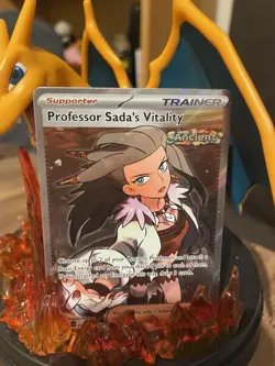 Pokemon TCG Paradox Rift Professor Sada's Vitality Full Art Trainer Card 239/182 - Image 1
